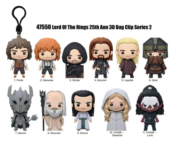 Lord of the Rings 3D Foam Bag Clips Series 2 Display (24) 1