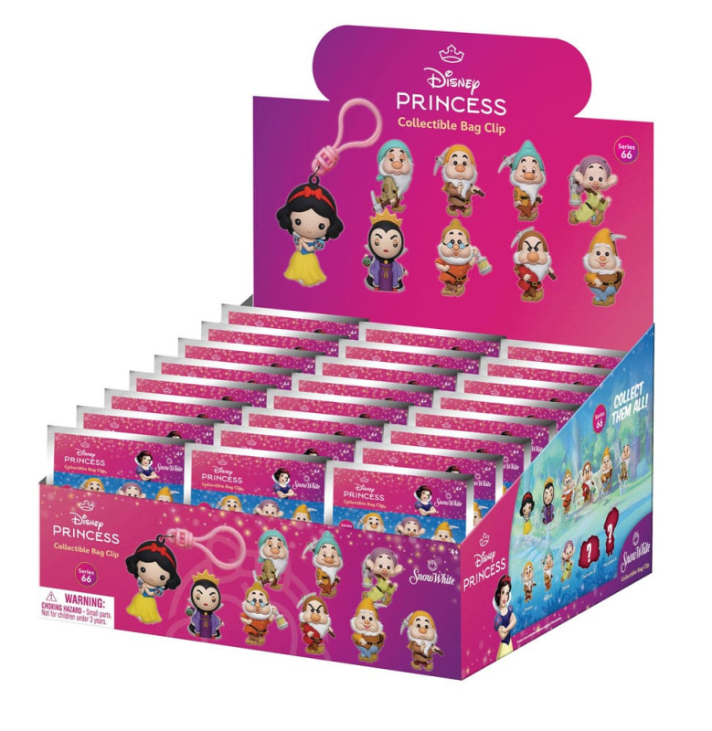 Snow White 3D PVC Bag Clips Classic Series 66 Display (24) 1