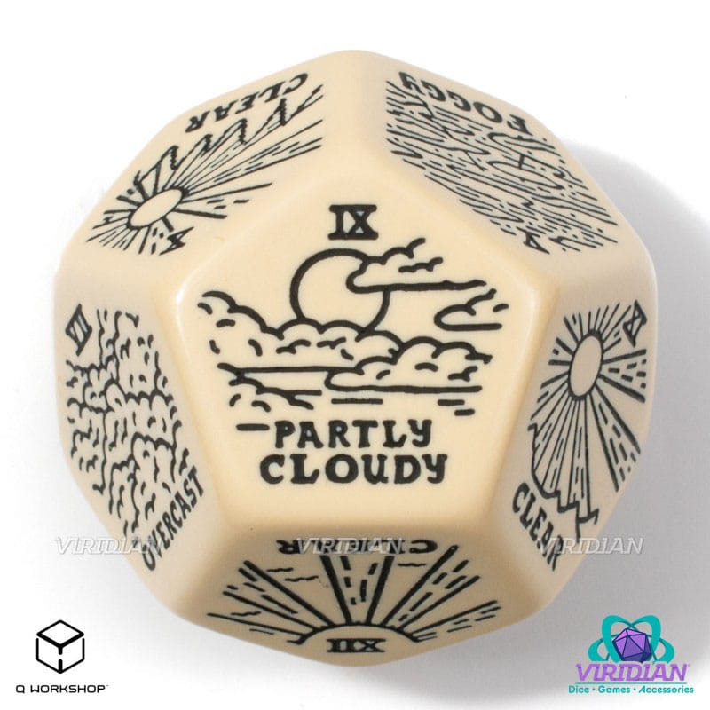 Viridian Jumbo Dice Weather Generator Die D12 Beige 2