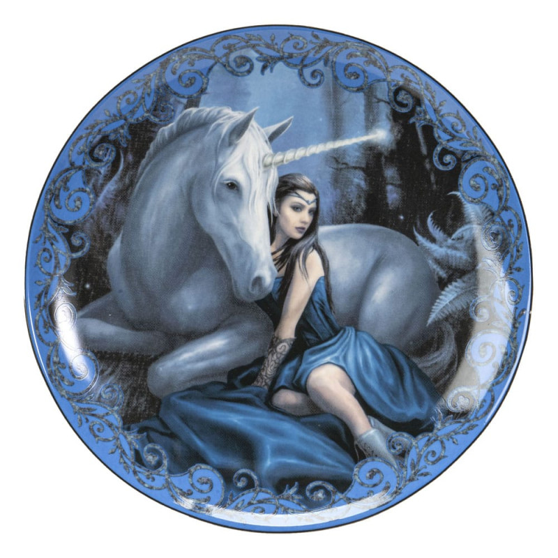 Anne Stokes Plates 4-Pack Unicorn and Maiden 3