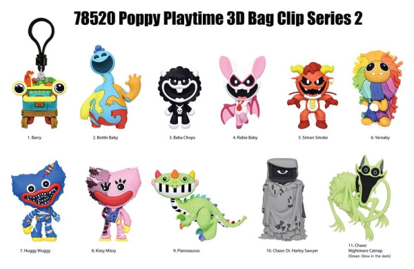 Poppy Playtime 3D Foam Bag Clips Serie 2 Display (24) 1