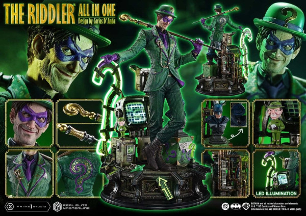 DC Comics Real Elite Masterline Series Statue 1/3 The Riddler All In One (Design by Carlos D'Anda) 7 6
