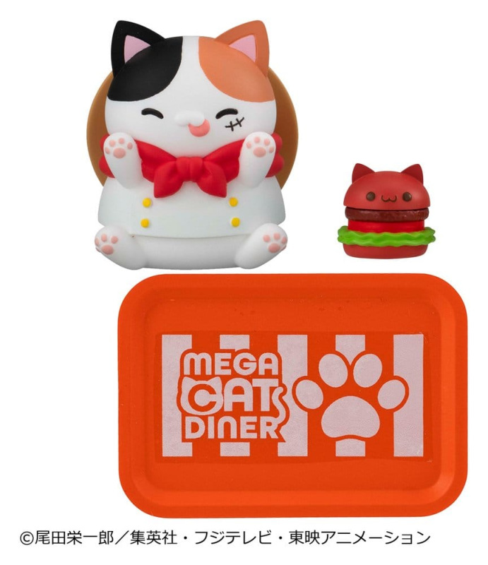 One Piece Mega Cat Project Mini Figures NyanPieceNyan! Diner! 3 cm Blind Box Display (6) 1