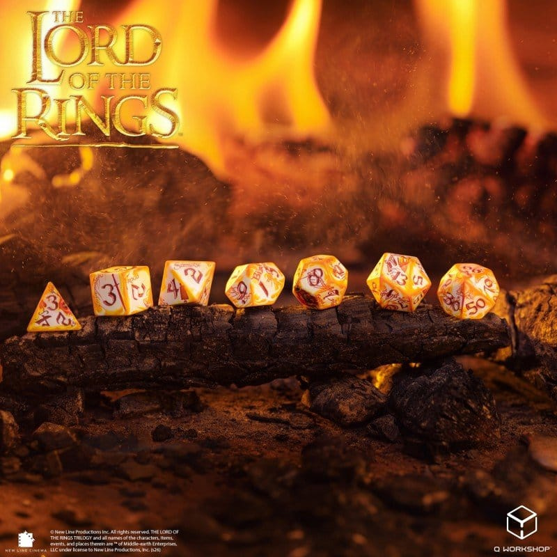The Lord of the Rings Full Art Dice Set of 7 Ring-bearers (Whitefire Radiance) 1