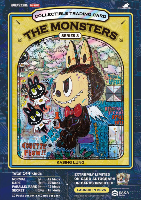 How2work Labubu Collectible Chrome Trading Cards The Monsters Series 3 (10) 2