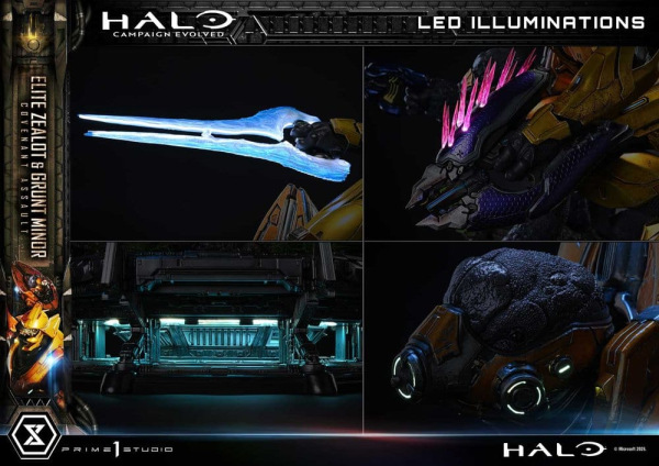 Halo: Campaign Evolved Ultimate Premium Masterline Series Statue 1/4 Elite Zealot & Grunt Minor: Cov 7