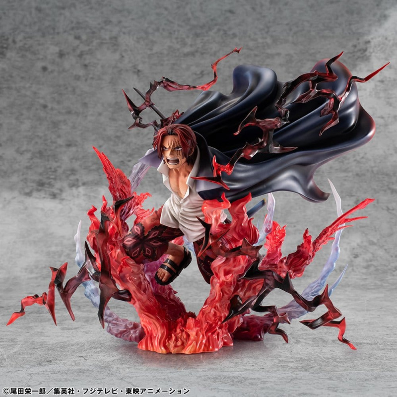 One Piece P.O.P SA-MAXIMUM PVC Statue Leader of Red Hair Pirates Red-Haired Shanks Kamusari 25 cm 11