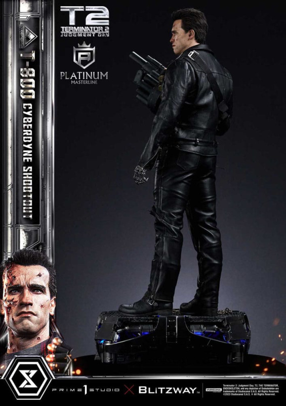 Terminator 2 Platimum Masterline Series Statue 1/3 T-800 Cyberdyne Shootout 74 cm 13