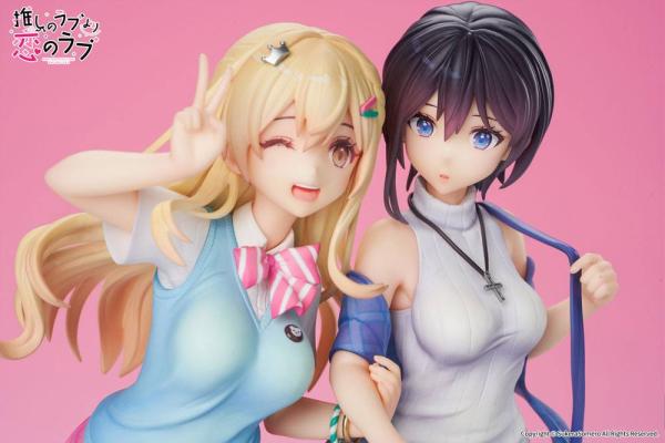 OshiRabu: Waifus Over Husbandos Statue 2-Pack 1/7 Ren Furutachi & Akuru Hayahoshi 23 cm