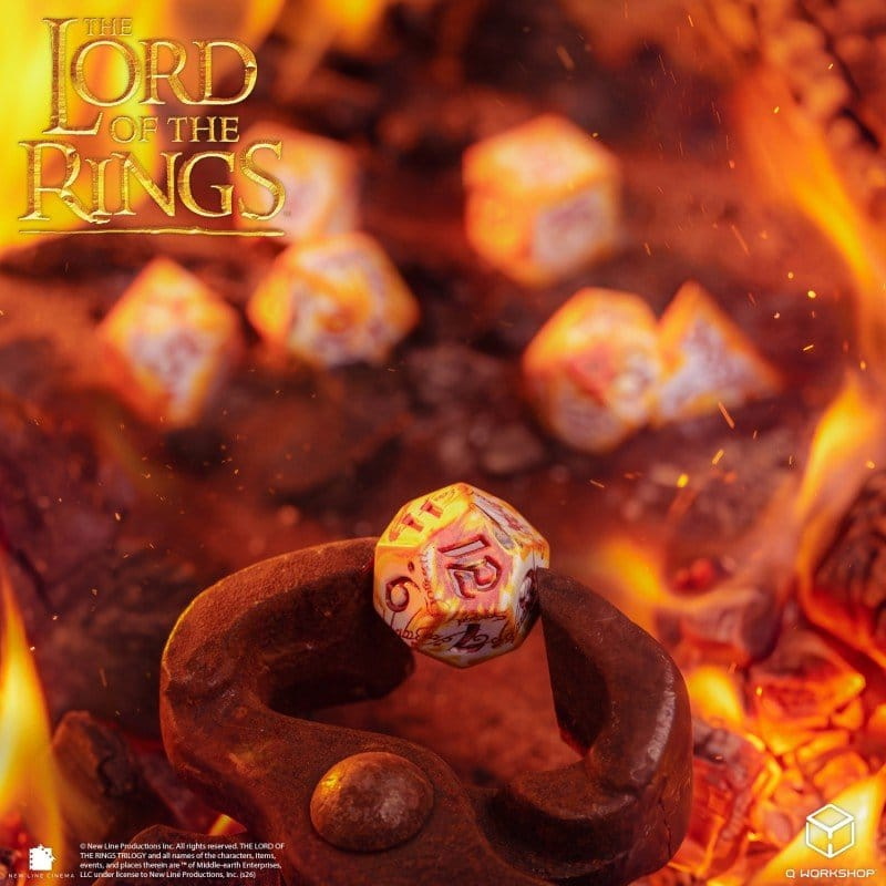 The Lord of the Rings Full Art Dice Set of 7 Ring-bearers (Whitefire Radiance) 7