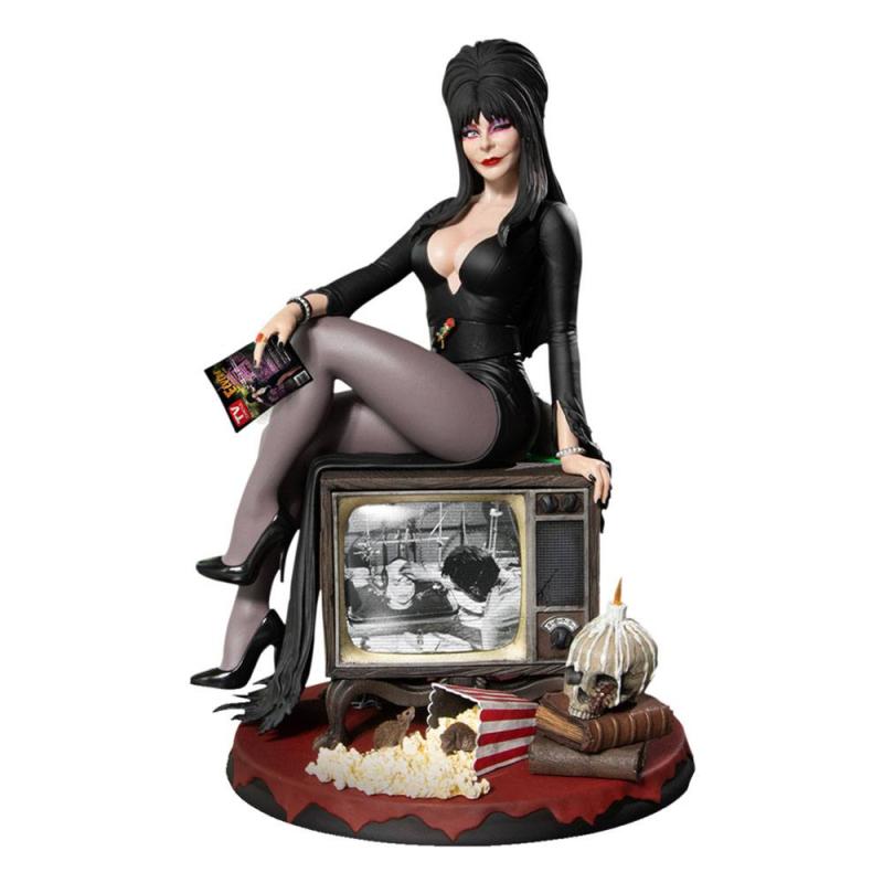 Elvira Mistress of the Dark: Elvira 1/6 Static-6 PVC Statue - Mezco Toys