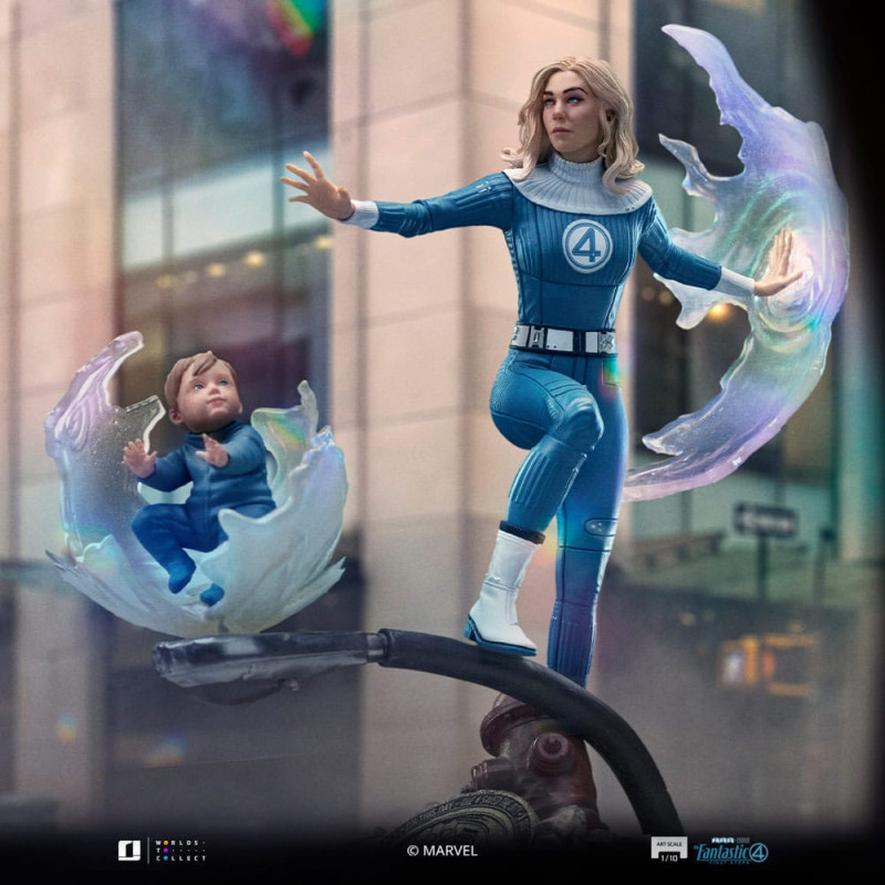 Fantastic Four Art Scale Statue 1/10 Invisible Woman and Franklin 28 cm 10