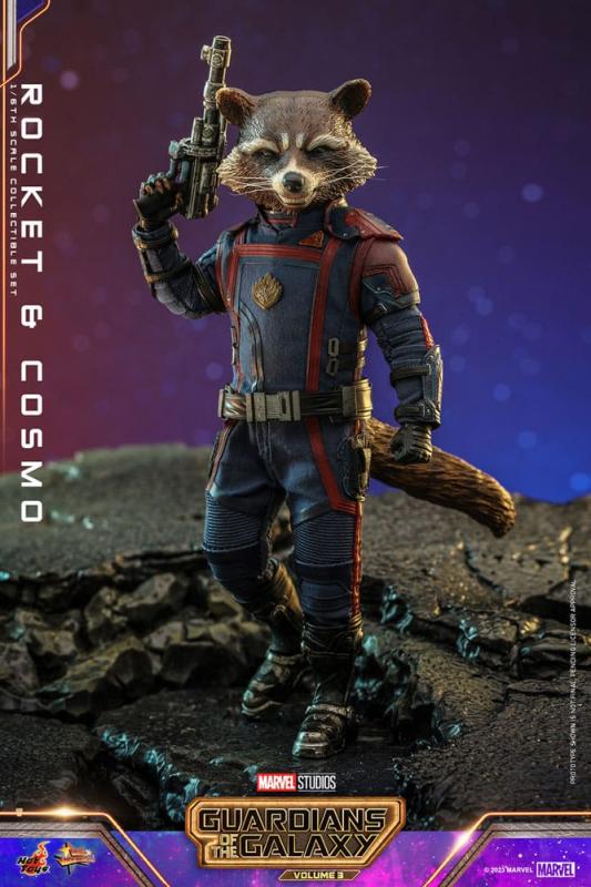 Guardians of the Galaxy Vol. 3 Movie Masterpiece Action Figuren 1/6 Rocket & Cosmo 16 cm