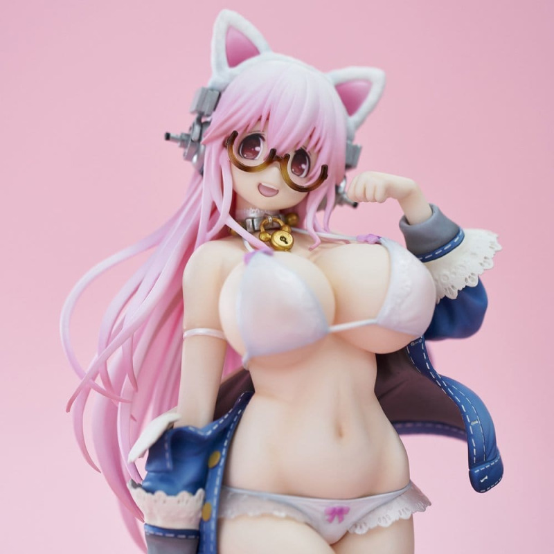 Super Sonico PVC Figure White Cat Ver. (Reissue) 27 cm 3