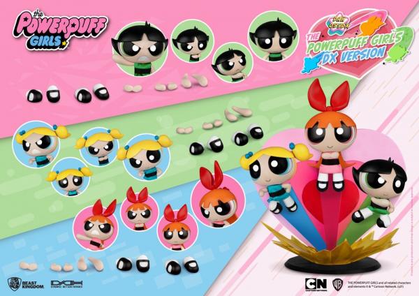 Powerpuff Girls: Blossom, Bubbles & Buttercup 1/9 Action Figure - Beast Kingdom Toys