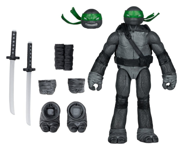 Teenage Mutant Ninja Turtles Page Punchers Action Figure Leonardo (Black White & Green) (Red Platinu 3