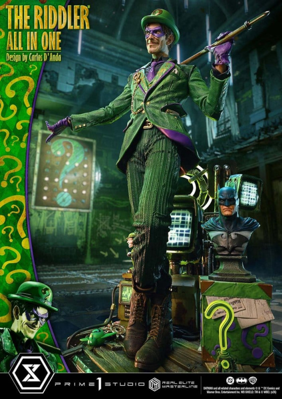 DC Comics Real Elite Masterline Series Statue 1/3 The Riddler All In One (Design by Carlos D'Anda) 7 4