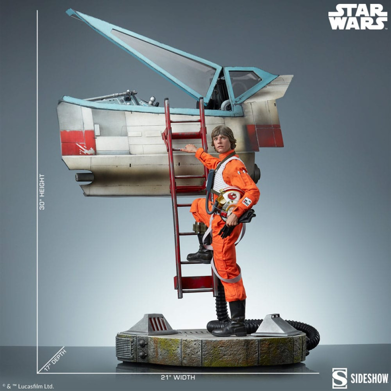 Star Wars Premium Format Statue Luke Skywalker & X-Wing: Red Five, Standing By 76 cm 1