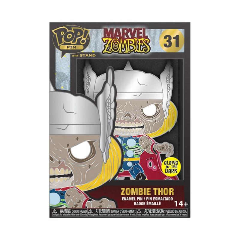 Marvel Zombie Loungefly POP! Enamel Pin Thor (Glow-in-the-Dark) 10 cm