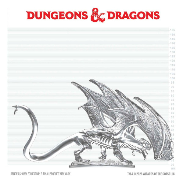 Dungeons & Dragons Nolzur's Marvelous Miniatures Unpainted Miniature Young Sapphire Dragon 20 cm 4