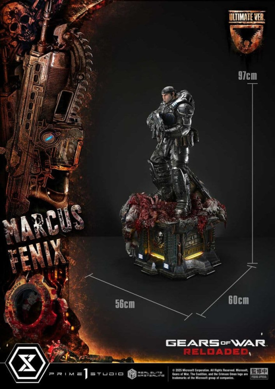 Gears of War: Reloaded Real Elite Masterline Series Statue 1/3 Marcus Fenix Ultimate Version 97 cm 8