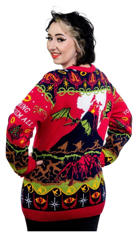 Lord Of The Rings Christmas Sweater One Sweater To Rule Them All Size L 1