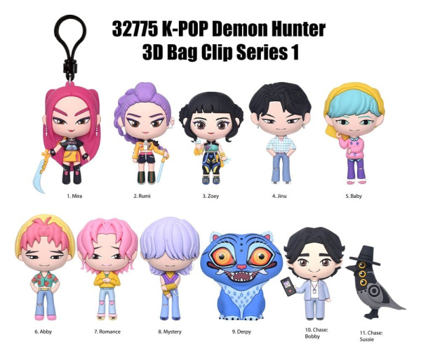 K-Pop Demon Hunter 3D Foam Bag Clips Series 1 Display (24) 1
