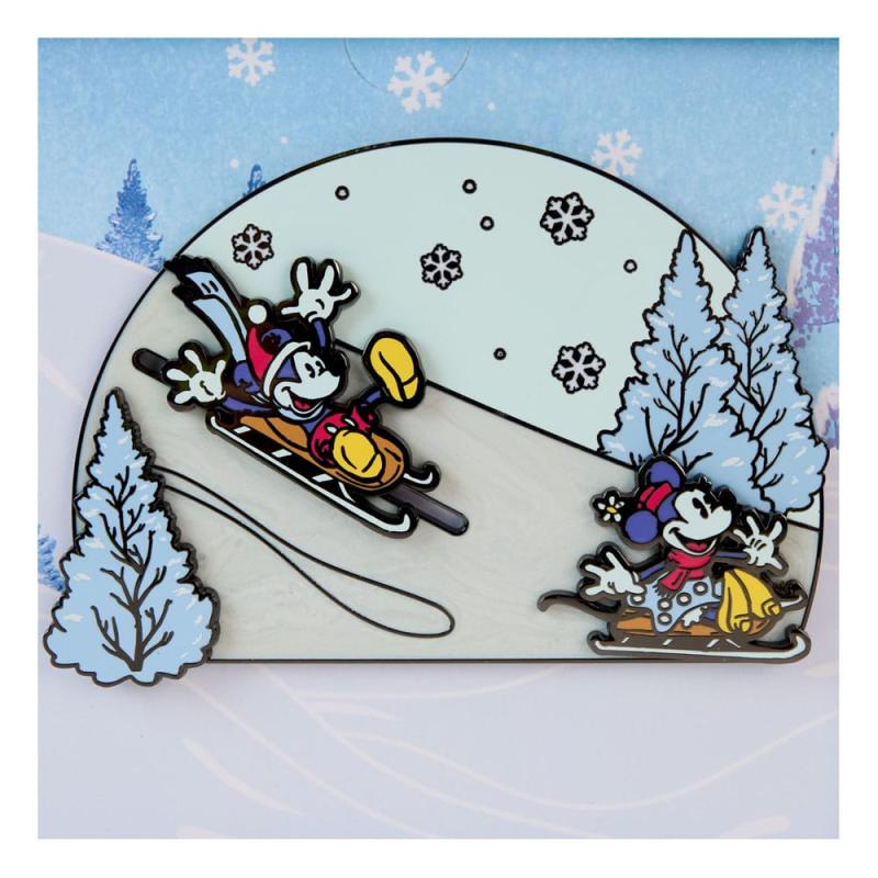 Disney by Loungefly Enamel 3" Pins Mickey and friends Winter Wonderland 3" Limited Edition 8 cm