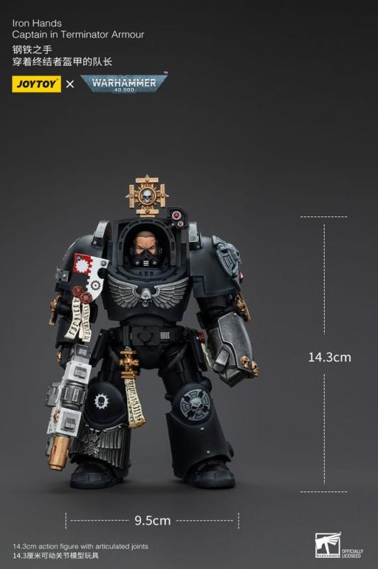 Warhammer 40k Action Figure 1/18 Iron Hands Captain in Terminator Armour 14 cm