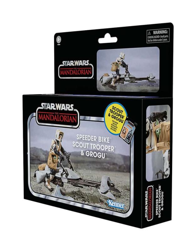 Star Wars: The Mandalorian Vintage Collection Vehicle with Figures Speeder Bike with Scout Trooper &