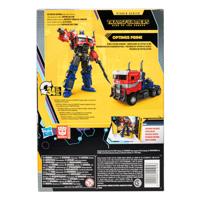 Transformers: Rise of the Beasts Buzzworthy Bumblebee Studio Series Action Figure 102BB Optimus Prim 1
