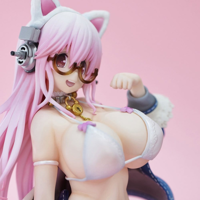 Super Sonico PVC Figure White Cat Ver. (Reissue) 27 cm 4