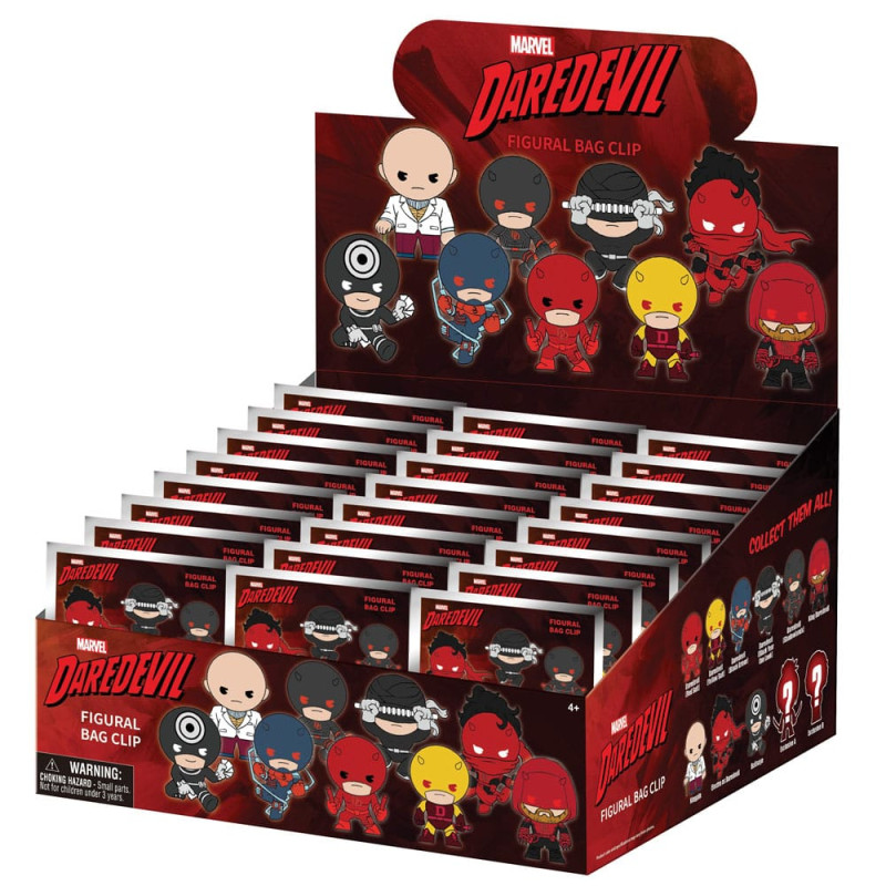 Daredevil 3D PVC Bag Clips Classic Display (24) 2