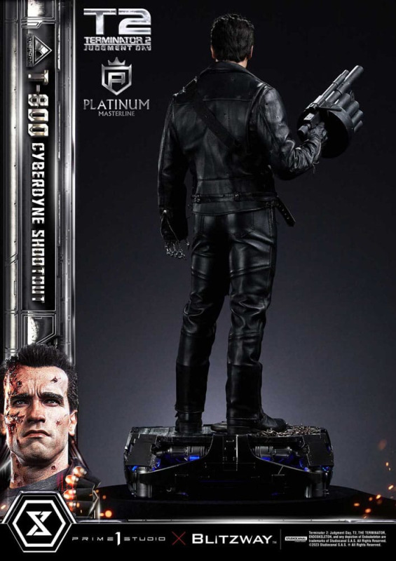 Terminator 2 Platimum Masterline Series Statue 1/3 T-800 Cyberdyne Shootout 74 cm 12