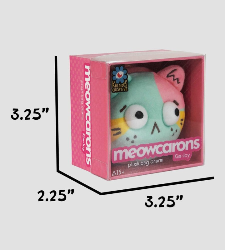 Meowcaron Plush Bag Charm Scared 7 cm 4