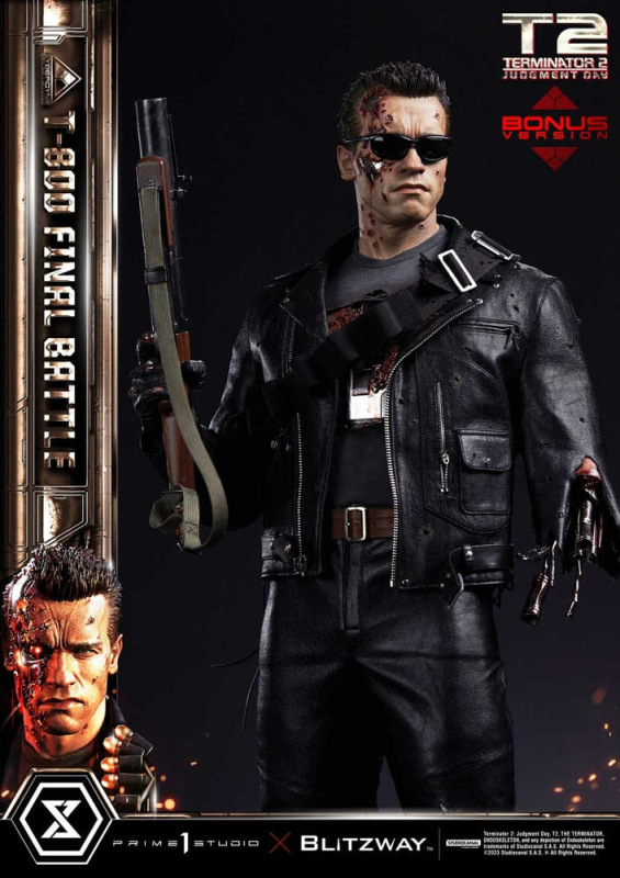 Terminator 2 Museum Masterline Series Statue 1/3 T-800 Final Battle Deluxe Bonus Version 75 cm 2