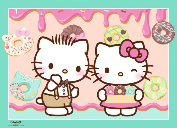 Hello Kitty Puzzle 4-Pack Let's Go, Hello Kitty! (4x100 Pieces) 5