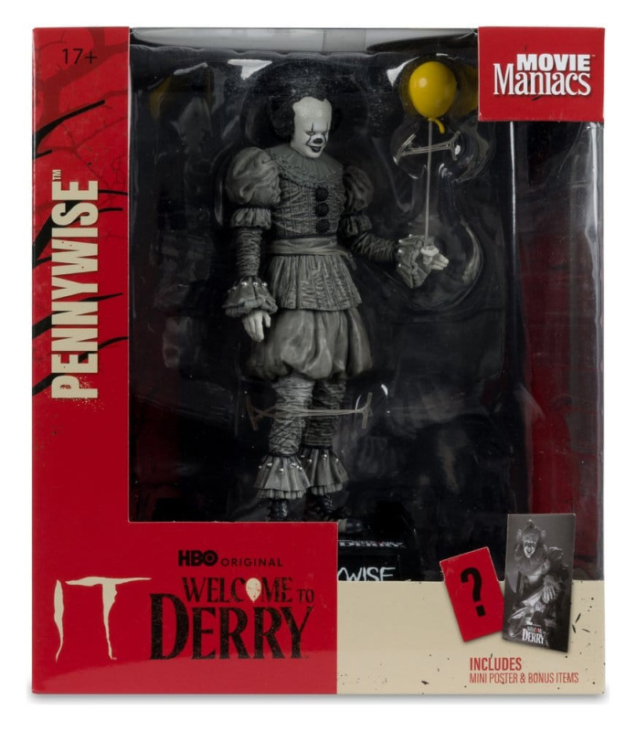 It Welcome to Derry Movie Maniacs Figure Pennywise (Black & White) 16 cm 5
