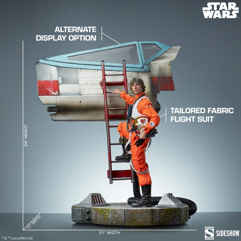 Star Wars Premium Format Statue Luke Skywalker & X-Wing: Red Five, Standing By 76 cm 2