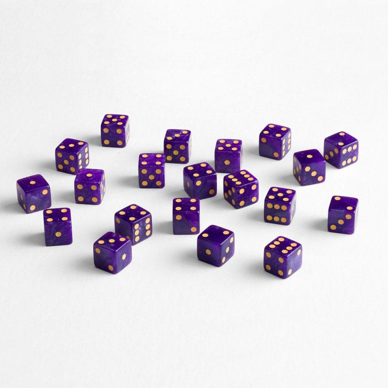Q Workshop Dice Set Full Pack D6 Shimmering Purple (20) 2