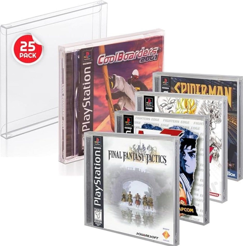 PET Protectors 25-Pack for PS1/Single CD/Dreamcast (Jewel Case) Games 1
