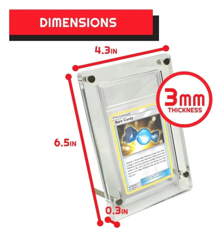 Evoretro Acrylic Card Display Stand for PSA Graded Cards 3mm 3