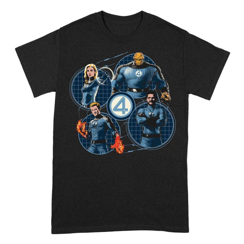 Fantastic Four T-Shirt Group Grid Circle