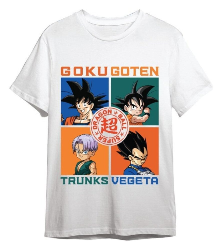 Dragon Ball Super T-Shirt Goku, Goten, Trunks, Vegeta White Size XL 1