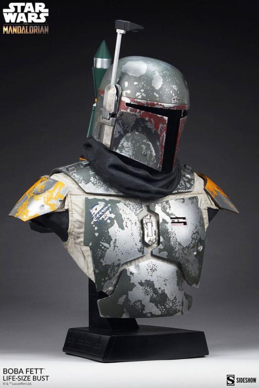 Star Wars The Mandalorian: Boba Fett 81 cm Life-Size Bust - Sideshow Collectibles