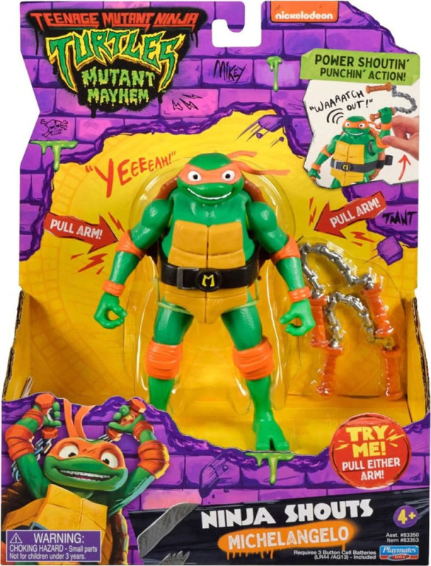 Teenage Mutant Ninja Turtles: Mutant Mayhem Ninja Shouts Action Figure Michelangelo 14 cm 1