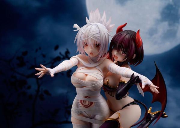 Ayakashi Triangle PVC Statue Matsuri Kazamaki & Suzu Kanade & Shirogane 25 cm