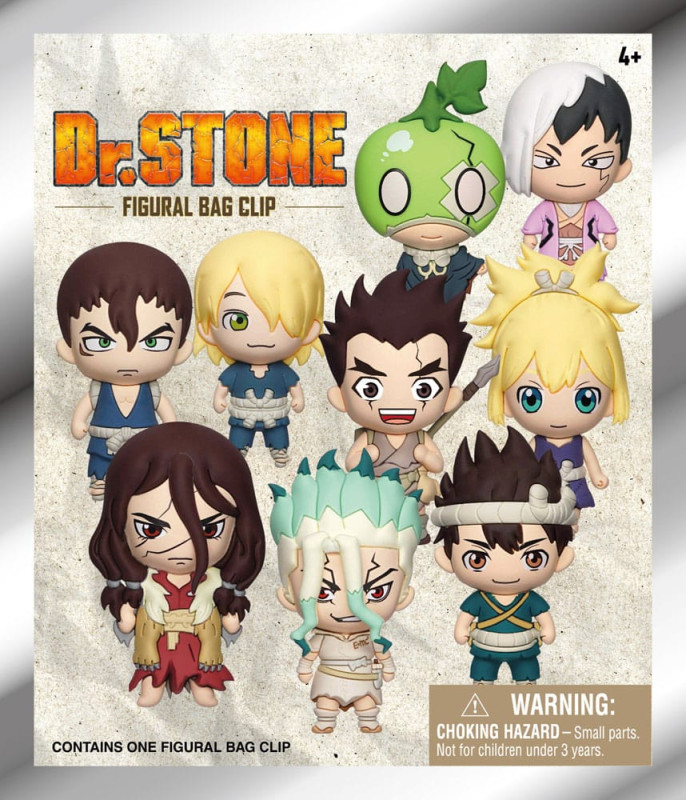 Dr. Stone 3D PVC Bag Clips Series 1 Display (24) 2