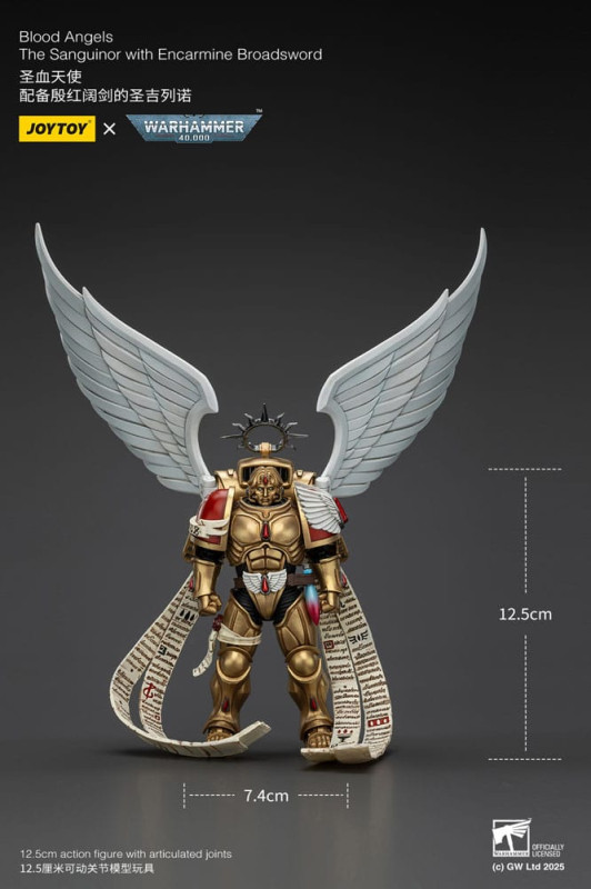 Warhammer 40,000 Action Figure 1/18 Blood Angels The Sanguinor with Encarmine Broadsword 12 cm 1