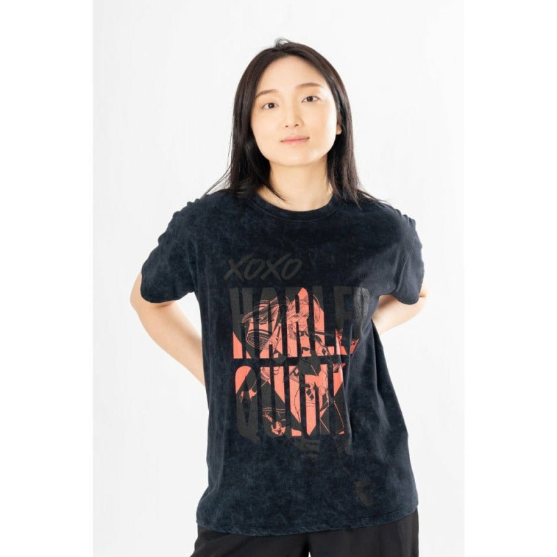 DC Comics T-Shirt Harley Quinn Acid Wash Xoxo Size M 3